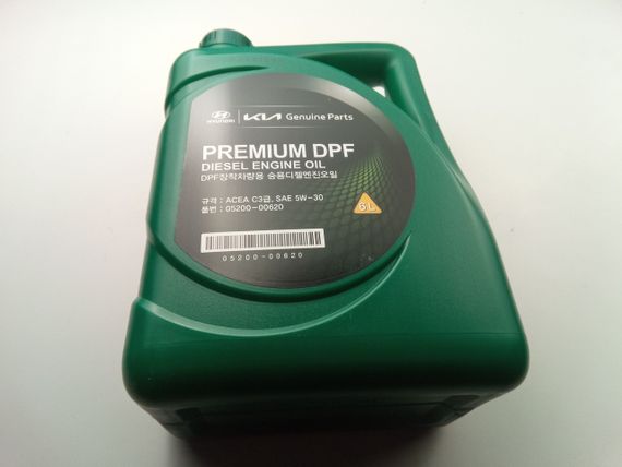 Олива моторна 5W-30 синтетична HYUNDAI Premium DPF Diesel 6 л (05200-00620) (05200000620)