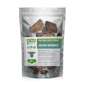 Легкие слайсами говяжьи Stardeyl 80 г,легкие слайсами говяжьи для собак,лакомство для собак легкие говяжьи