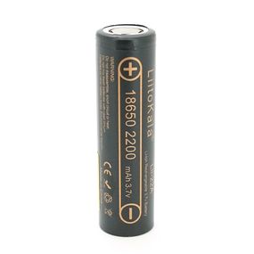 Акумулятор 18650 Li-Ion LiitoKala Lii-22A, 2200mah (2100-2300mah), 3.7V (2.75-4.2V), Black, PVC BOX Q2,  цена за 1 шт