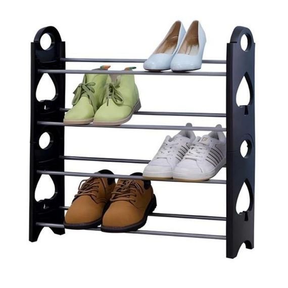 Полка для обуви XPRO Shoe rack (4 полки, 12 пар) (25"Wх7,9"Dх25"H) (8088) (14) черная (MER-14189_248) | Зображення 3