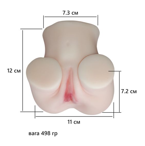 Мастурбатор с двумя входами (вагина и анус) OYO - Little Emmy, MT-018 Sex Aura | Зображення 6