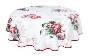 Скатертина гобеленова ALLOVER34278 Limaso, Ø140, Кругла, Новорічний, З мікрофіброю + золотим люрексом, 74% поліестер, 23% бавовна, 3% акрил, Гобелен