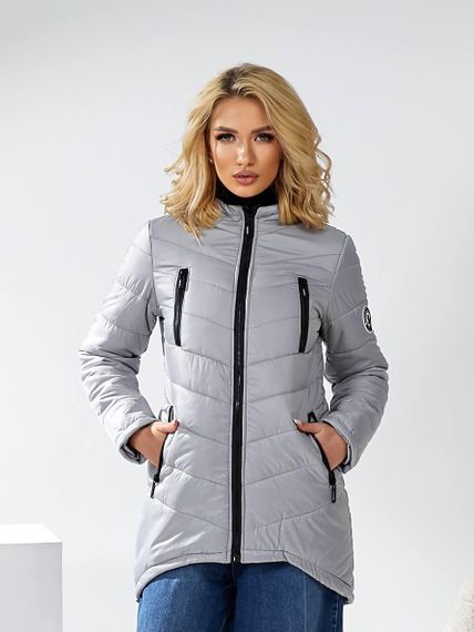 Елегантна жіноча парка, арт. 300, світло сірий | Зображення 4