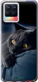 Чохол на Realme 8 Димчастий кіт "825u-2303-2448"