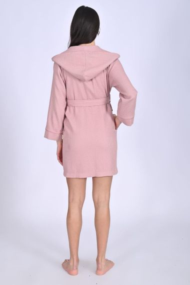Женский вафельный халат Nusa 4273 пудровый L/XL | Зображення 3