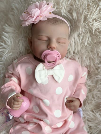 Силіконова Колекційна Лялька Реборн Немовля Анатомічна Новонароджена Дівчинка Пупс Пеггі (Вінілова Лялька) Reborn 50 см | Зображення 4