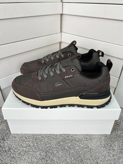 Кросівки чоловічі Lacoste Urban Breaker GTX Brown Beige весна / осінь А4661 | Зображення 3