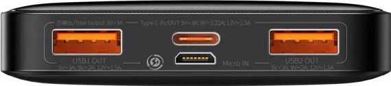 Портативна батарея Baseus Bipow Digital Display Fast Charge Power Bank 10000 mAh 20W | Зображення 2