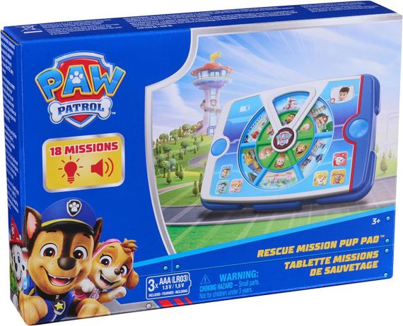 Щенячий патруль Интерактивный планшет Райдера со светом и звуками Spin Master Paw Patrol Academy Rescue Mission Pup Pad