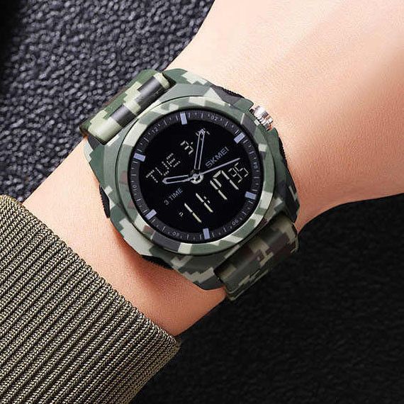 Годинники армійські для ЗСУ SKMEI, Наручні годинники з електронним механізмом Кращі тактичні EK-39 | Зображення 3