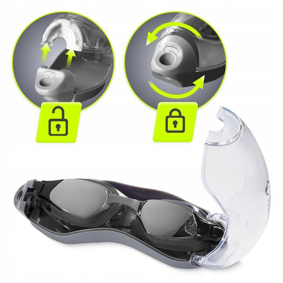 Окуляри для плавання TSUNAMI Anti-Fog 3 в 1 чохол, беруші та затискач для носа Black (P-5905973401760) | Зображення 4