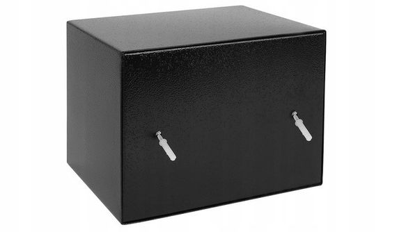 🛡 Електронний сейф з кодовим замком і ключем, чорний, 23×17,5×17 см | Зображення 2