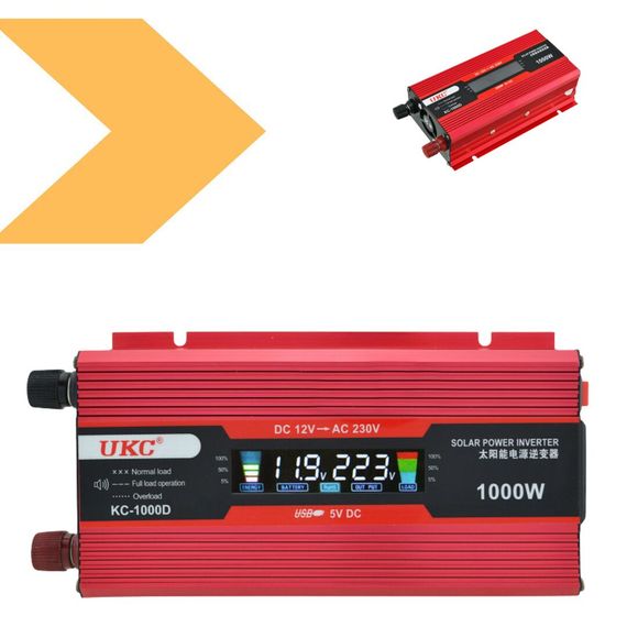 Перетворювач AC/DC NEWBRAND KC-1000D 1000W 12V + LCDN (43253-1000D_989)