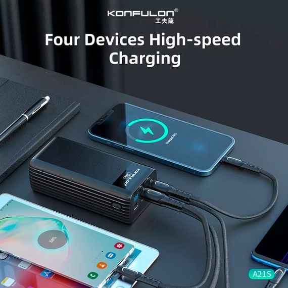 Power Bank 40000mAh 22.5W KONFULON A21SQ (47219-A21SQ_1142) | Зображення 6