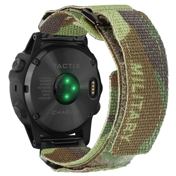 Ремешок для часов Hemsut HGA131 Military nylon strap with Velcro Garmin Camo Green 20mm