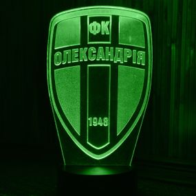 Акриловий світильник-нічник ФК Олександрія зелений tty-n001578