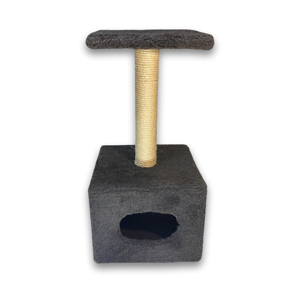 Дряпка Природа Д1 для котів з будкою капучино 32x32x65 см