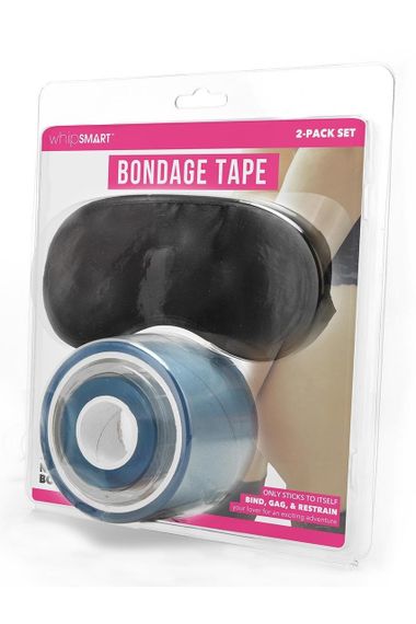 Набор БДСМ WhipSmart Bondage Tape лента для бондажа прозрачная с черной маской для глаз sexstyle | Зображення 3
