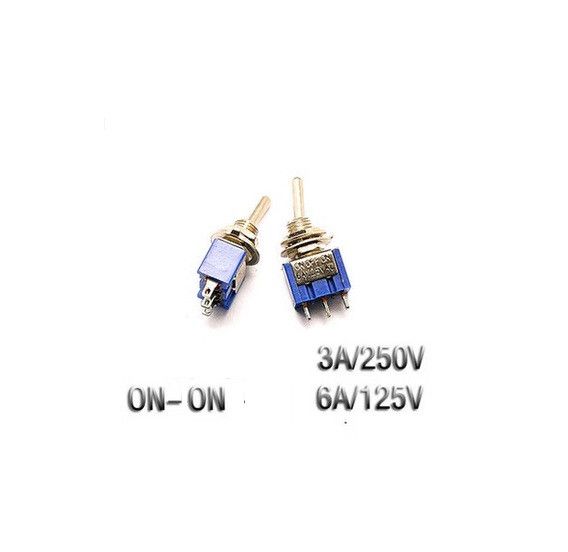 Тумблер MTS-102, 3 контакта, синий, ON-ON, 3A 250VAC | Зображення 1
