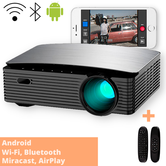 SMART проектор Full HD (1920*1080) на ANDROID XPRO PANOPLUS MIE (8000 lumen) з контрастністю до 10000:1 та Hi-Fi звуком для презентацій, шкіл та ВНЗ (YG650W_8499) | Зображення 1