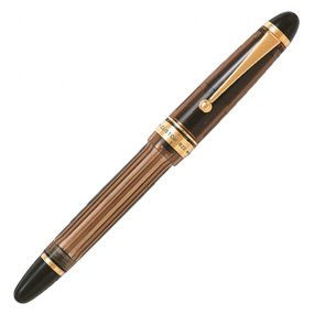 Перьевая ручка Pilot Custom 823 Коричневая с золотым пером Подарочный набор, тонкое (F)