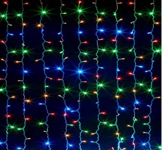 Светодиодная LED гирлянда-штора с эффектом водопада на 3 м и 200 LED | Зображення 1