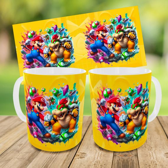 Набір: дитяча сумка-бананка+кружка Супер Маріо 32х15см, бананка для хлопчика через плече на подарунок (00973) | Зображення 2