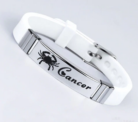 Силіконовий браслет Primo Zodiac - Cancer (Рак) - White