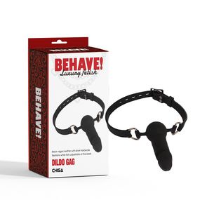 Кляп-фалоімітатор Chisa BEHAVE! Luxury Fetish чорний Sex Aura