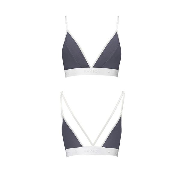 Спортивний топ з подвійними бретелями Passion PS007 TOP M, dark grey | Зображення 3