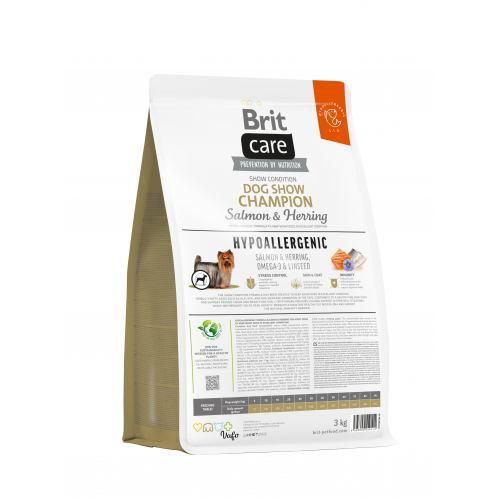 Сухий корм Brit Care Dog Hypoallergenic Dog Show Champion для виставкових собак, з лососем і оселедцем, 3 кг | Зображення 3