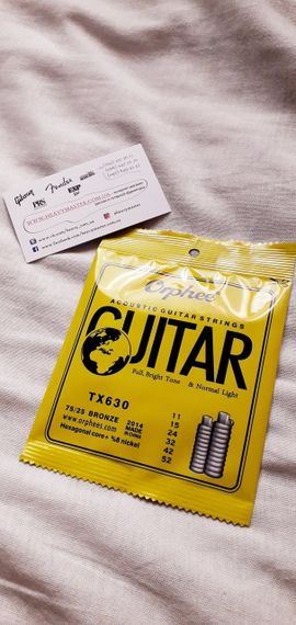 Струны Orphee бронза бронзовые для акустической гитары 11-52 струни | Зображення 1