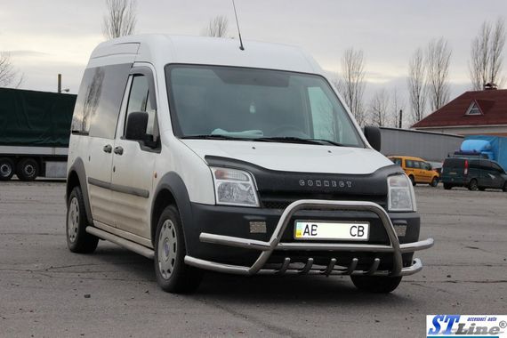 Кенгурятник с двойными усами WT003-Plus-2 (нерж.) для Ford Connect 2010-2013 гг | Зображення 2