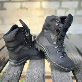 Берці тактичні демісезонні Stalker мембрана Gore-Tex чорні