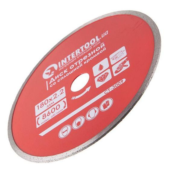 Диск відрізний алмазний із суцільною крайкою INTERTOOL CT-30091 | Зображення 2