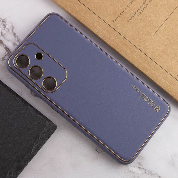 Шкіряний чохол Xshield для Samsung Galaxy S23 Сірий / Lavender Gray | Зображення 3