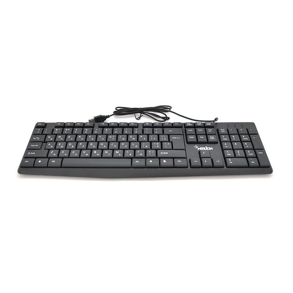 Клавиатура USB Merlion KB-ALFA,довж. кабеля 135см,,(460х158х33мм) Black,104к,Q20