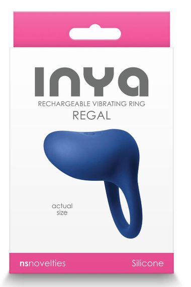 Віброкільце для пар NS Novelties INYA Regal Blue – силіконове ерекційне кільце, водозахист, акумулятор | Зображення 2