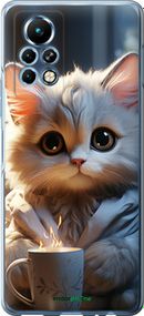 Чохол на Infinix Note 11 Pro Білий кіт "5646u-2865-2448"