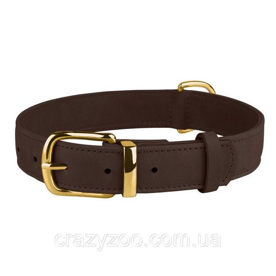 Нашийник для собак BronzeDog Crazy M шкіряний коричневий 2х30-39 см 00446/T | Зображення 2