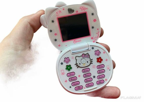 Детский Мини Мобильный Телефон Hello Kitty (Белый) | Зображення 2