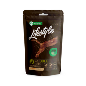 Ласощі для котів Nature's Protection Lifestyle Snack для каток Soft Duck Strips з качкою 75 гр