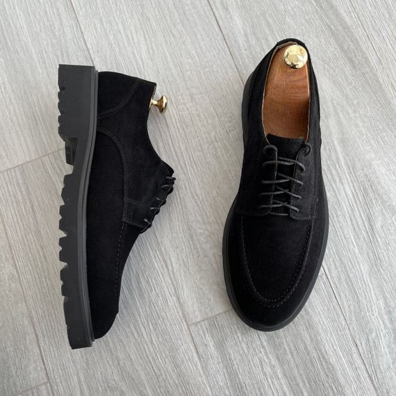 Стильные замшевые туфли на грубой подошве 40 размер | Зображення 8