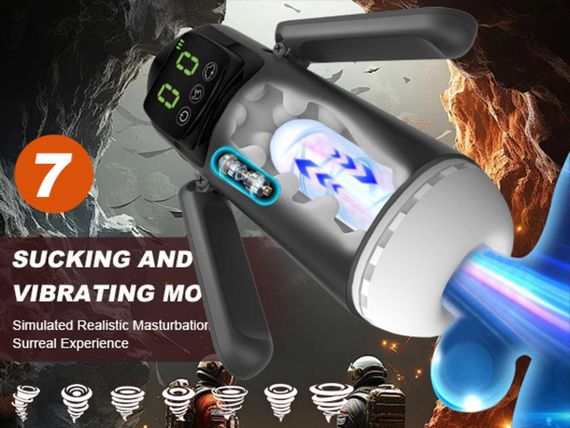 Мастурбатор - 7 vibration and suction functions + Booster Sex Aura | Зображення 2