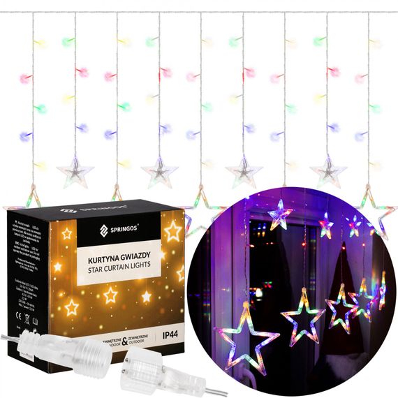 Гирлянда бахрома уличная (наружная) Springos 2 м 138 LED CL4017 Mix | Зображення 1