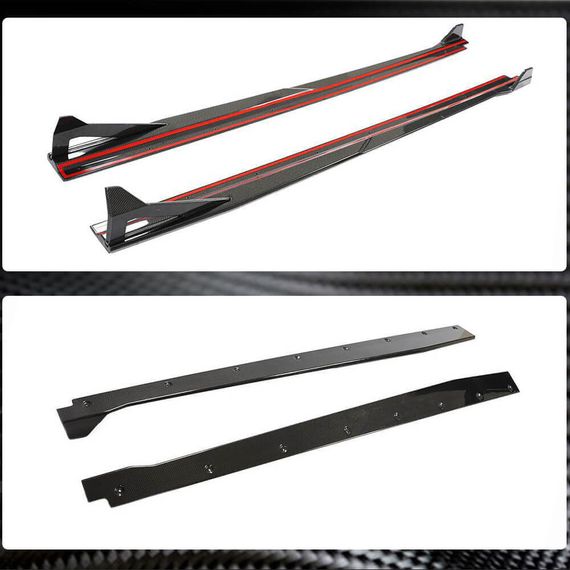 Накладки на пороги (Карбон) для Lamborghini Huracan 2014- рр | Зображення 5