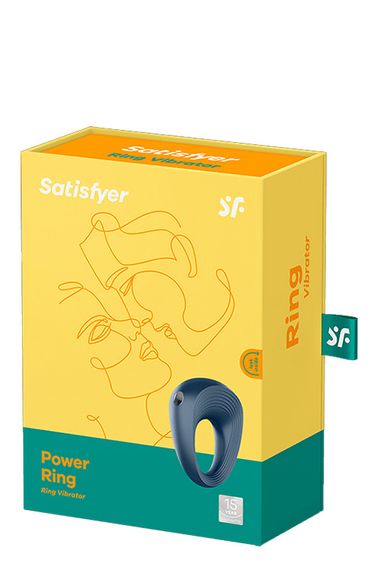 Ерекційне рельєфне віброкільце Satisfyer Power Ring синє Sex Aura | Зображення 1