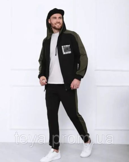 Спортивний костюм колір чорний розміри XL, 3XL, L, S, XXL, M FI_004543 | Зображення 1