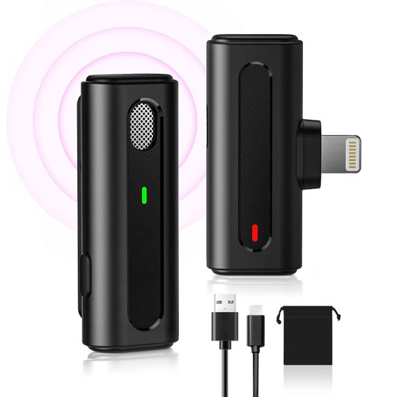 Беспроводной Lightning петличный микрофон Savetek P30, 2.4 ГГц, для Apple iPhone, iPad, до 15 м (0261) | Зображення 2