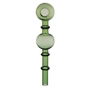 Трубка Скляна Вапорайзер 15 см "Oil Pipe Two Balls Green"